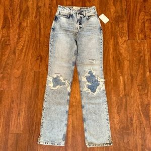 Free People Indigo Distressed Jeans